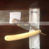 Vintage Barber Straight Razor With Camel Bone Handle