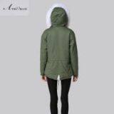 Wholesale Good Quality Army Green Cotton Shell Winter Jacket for Women thumbnail-3