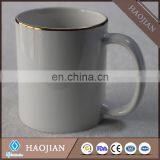 11oz White Blank Sublimation Gold Rim Ceramic Mug