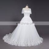 Design Your Own Wedding Dress New Arrivals White Lace Appliques A Line Wedding Gown thumbnail-2