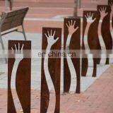 Public Steel Bike Rack Corten Bicycle Racks thumbnail-2