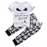 Nightmare Print 2019 Baby Summer Fashion Clothing Sets T-shirt and Pants Lovely Newborn Baby Clothing Set thumbnail-1