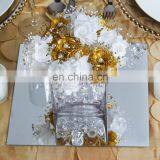 Wedding Decoration Square Glass Mirror Candle Holder Plates thumbnail-3