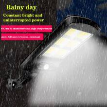 Solar Street Light Outdoor Solar Light With 3 Light Mode Waterproof Body Sensor Garden Courtyard Path Courtyard Safety Lighting