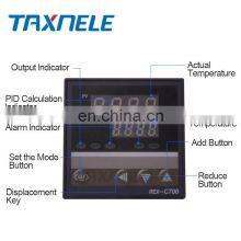 Digital PID REX-C700 Temperature Controller + SSR Relay 40A + K Thermocouple + Heat Sink ,PID Controller Thermostat SSR Output thumbnail-2