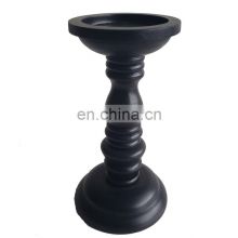 Wholesale Decorative pillar candle holder Black Color Metal Holder Candle Holders For Home