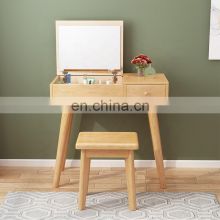 bedroom furniture oak dressing table with mirror and stool