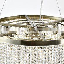 Modern Custom Luxury Hotel K9 Crystals Chandelier Large Round LED Pendants Lights Wedding Home Lighting thumbnail-5
