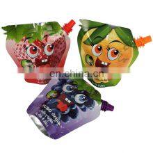 Juice Packaging Shaped Pack 125ml Custom Liquid Stand up Spout Pouches Plastic Food Grade Aluminum Foil Doypack thumbnail-1