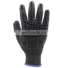 Factory Custom Industrial TPE TPR Black Anti Impact Protection Mechanical Work Safety Gloves thumbnail-4
