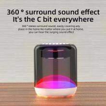 Portable Mini Wireless Bluetooth Speaker USB Stereo Sound Music Box Transparent RGB Bluetooth Speaker thumbnail-4