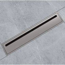 Modern Design All-Copper Strip High Displacement Floor Drain Insect-Proof and Deodorizing Bathroom Tile Insert Rectangle Shape thumbnail-3