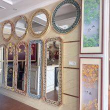 Hualun Guanse Factory Custom Islamic Wood Carving Decorative Mirror for Dubai Saudi Luxury Hotel Lobby OEM Wholesale Manufacturer thumbnail-4