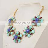 2016 Costume Jewelry Multi Color Statement Necklace Fllower Design thumbnail-2