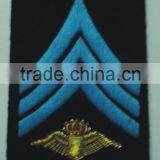 Embroidred Uniform Rank Marks Shevrons Insignia Badges Patches Shoulder Boards Epaullettes Slip on Cap Aigullettes