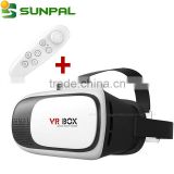 vr box 2 virtual reality 3d with remote and blue glasses For Smartphone