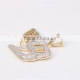 Factory Custom Hip Hop Pendant Necklace B Shap Pendant 925 Silver or k Gold thumbnail-3