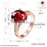 18k Plated Luxury Sapphire Gemstone Women Engagement Wedding Rings thumbnail-4