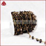 2016 Wire Wrapped Gemstone Beaded Rosary Chain Wholesale Smoky Quartz Beaded Chain for Necklace Design thumbnail-4
