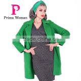 2016 Fashion Spring Wholesale Clothing Medium Length Slim Fit Wool Women Trench Coat thumbnail-2