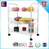 3 Tiers Morden Immersing-plastic Kitchen Trolley thumbnail-1
