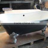 72" Cast Iron Double Slipper Classic Bathroom Soaking Bath W/o Drillings thumbnail-5