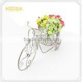 Metal White Round Holder Gardening Flower Pot thumbnail-3