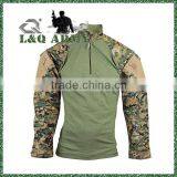 Nylon Cotton 1/4 Zip Military Tactical Combat Shirt