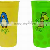 2016 customer design hot sale unbreakable plastic cartoon 850ml PP cup reusable juice mug