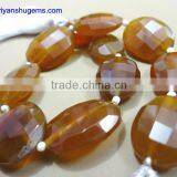 Yellow Onyx Faceted Oval (dark)