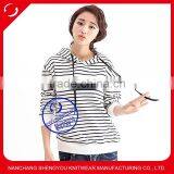 Custom Striped Pullover Sweatshirts Hoodies Women thumbnail-1