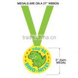 Colorful Cute Custom Made Sports Event 3D Soft PVC Rubber You Are Dino-Mite Award Medals With Ribbon for Promotional Gifts thumbnail-2