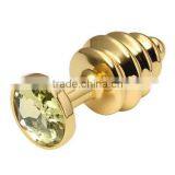 Anal Jewelry Butt Plugs Cheap Wholesale Newest Gold Chrome plated Steel Extreme Insert For Male