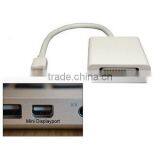 dp to Dvi Adapter Mini DisplayPort to DVI Mini Dispalyport Male Digital Audio/Video DVI/D Famale Digital Video 20cm White