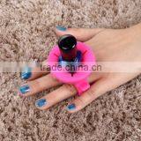 Silicone Nail Polish Bottle Holder, Wearable Nail Polish Holder, Nail Art Polish Finger Stand Ring thumbnail-3