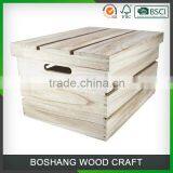 Vintage Wooden Storage Crate With Lids thumbnail-1