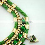 New Arrival Statement Jewelry 18K Gold Wire Rope Chunky Necklace thumbnail-3