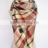 Acrylic Square Tartan Scarf,wholesale Winter Oversize Thick Fringed Oversize Acrylic Square Tartan Scarf thumbnail-1