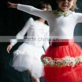 2015 Summer Wear Fluffy Soft Pettiskirts for Baby Girls Wholesale Red and White Tutu Pettiskirt thumbnail-5