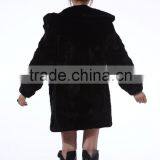 High Quality Rabbit Whole Skin Hat Long Jacket thumbnail-5