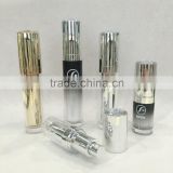 Acrylic Tapered Series Round Luxury Acrylic Cosmetic Lotion Pump Bottle with Sequin
