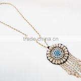 White Howlite Wax Cotton Thread With Mixed Natural Stone, Stone Necklace WT14 thumbnail-1