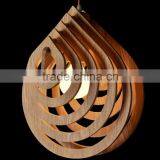 Nordic Creative Brief Wooden Pendant Lamps Water Drop Shape Living Room Bedroom Lighting Fixtures Holiday Living Christmas Light thumbnail-3