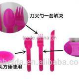 Disposable Plastic 3 Pieces of Fork/ Knife /spoon for Picnic /barbecue Tableware thumbnail-6
