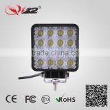 China Supplier Good Price 48w 4.5inch Square Tractor Marine Off-road Rechareable LED Spot/Flood Work Light Led Light