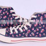 Sneakers Shoes Women Canvas Shoes High Cut Flora Print Vulcanized Shoes thumbnail-2
