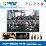 Glass Bottle with Aluminimum Cap 3 in 1 Automatic Filling Machinery For Juice
