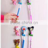 Wholesale Catoon Wall Mounted Silicone Suction Cup Toothbrush Holder thumbnail-1