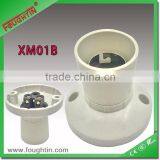 White Color Straight Lamp Holder Screw Type B22 Metal Insert Lampholder thumbnail-1