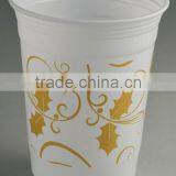 16oz(500ml) PS Disposable Plastic Party Cup Tatoo Printed Flowers C1696122